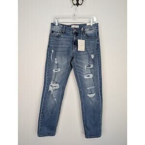 KanCan Thelma Jeans Womens 7 27 Distressed Boyfriend Ultra Comfortable Denim